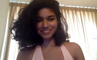 Amazing hottie shows incredible boobies on webcam